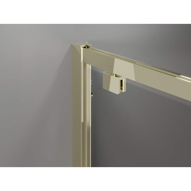 Mexen Exo Duschkabine schwenkbar 85 x 90 cm, transparent, gold - 8181-085-090-50-00