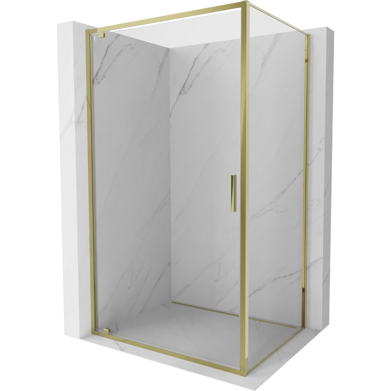 Mexen Exo Duschkabine schwenkbar 85 x 90 cm, transparent, gold - 8181-085-090-50-00