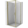 Mexen Exo Duschkabine, klappbar 75 x 75 cm, transparent, gold - 817-075-075-50-00
