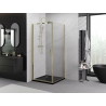 Mexen Exo Duschkabine, klappbar 75 x 75 cm, transparent, gold - 817-075-075-50-00