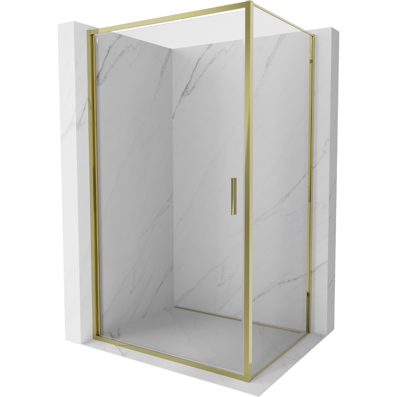 Mexen Exo-B duschkabine schwingtür 75 x 80 cm, transparent, gold - 817-075-080-50-00