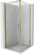 Mexen Exo Pendeltür-Duschkabine 90 x 90 cm, transparent, gold - 817-090-090-50-00