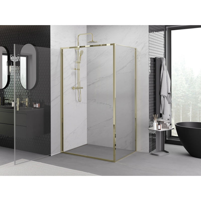 Mexen Exo Duschkabine Schwingtür 80 x 95 cm, transparent, gold - 817-080-095-50-00