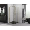 Mexen Exo Faltduschkabine 70 x 70 cm, transparent, gold - 816-070-070-50-00