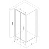 Mexen Exo faltbare Duschkabine 85 x 70 cm, transparent, gold - 816-085-070-50-00
