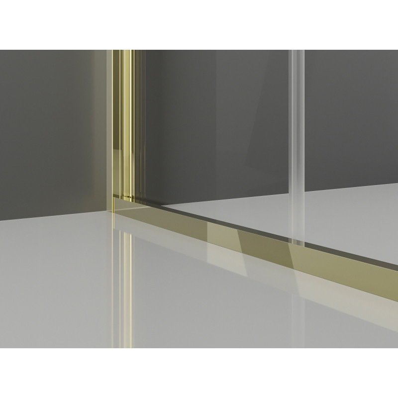 Mexen Exo faltbare Duschkabine 85 x 70 cm, transparent, gold - 816-085-070-50-00