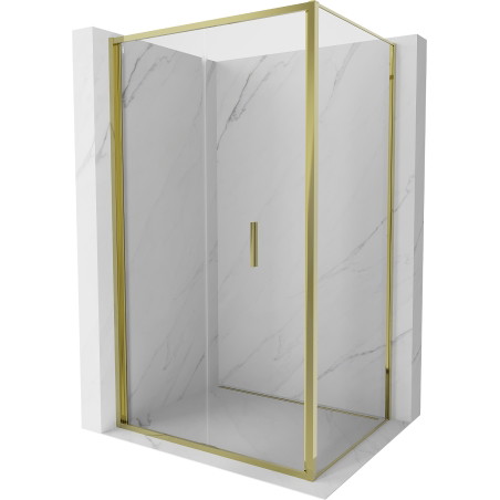 Mexen Exo faltbare Duschkabine 70 x 75 cm, transparent, gold - 816-070-075-50-00