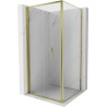 Mexen Exo faltbare Duschkabine 75 x 75 cm, transparent, gold - 816-075-075-50-00