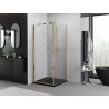 Mexen Exo Faltbare Duschkabine 80 x 80 cm, transparent, gold - 816-080-080-50-00