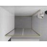 Mexen Exo Duschkabine faltbar 90 x 80 cm, transparent, gold - 816-090-080-50-00