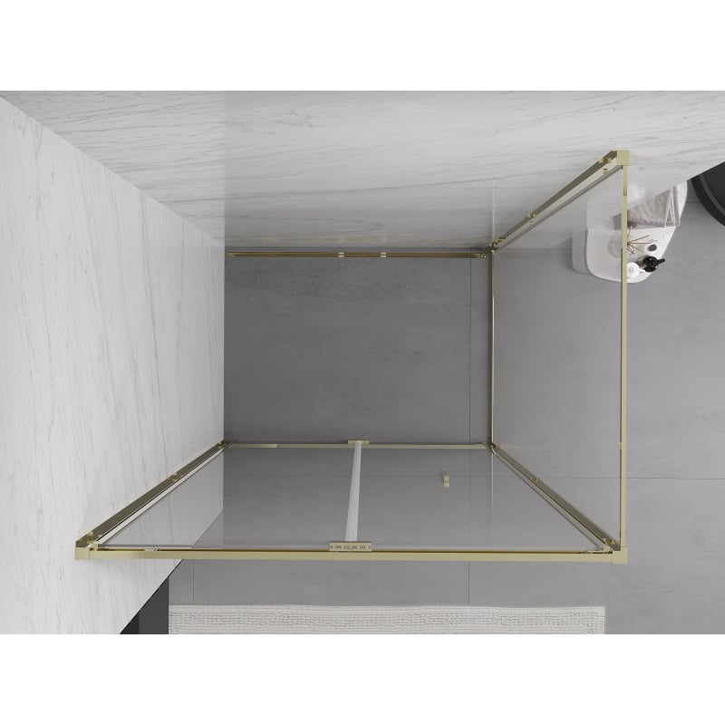Mexen Exo Faltbare Duschkabine 70 x 90 cm, transparent, gold - 816-070-090-50-00