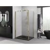 Mexen Exo Faltdusche 75 x 90 cm, transparent, gold - 816-075-090-50-00