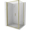 Mexen Exo Faltbare Duschkabine 90 x 95 cm, transparent, gold - 816-090-095-50-00
