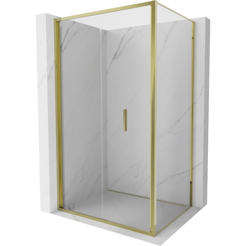 Mexen Exo faltbare Duschkabine 75 x 100 cm, transparent, gold - 816-075-100-50-00
