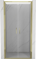 Mexen Exo doppelte, schwenkbare Duschtüren 90 cm, transparent, gold - 814-090-000-50-00
