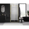 Mexen Exo doppelte, schwenkbare Duschtüren 90 cm, transparent, gold - 814-090-000-50-00
