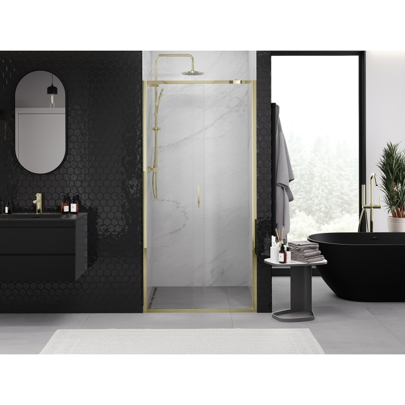 Mexen Exo Schiebetür für Dusche 115 cm, transparent, gold - 8151-115-000-50-00