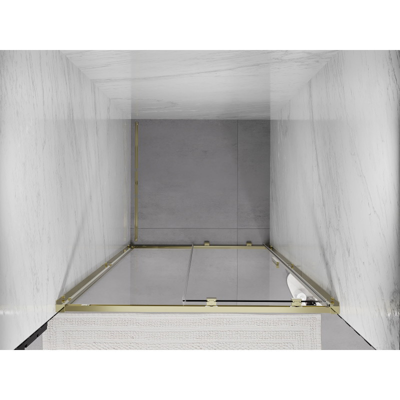 Mexen Exo Schiebetür für Dusche 115 cm, transparent, gold - 8151-115-000-50-00