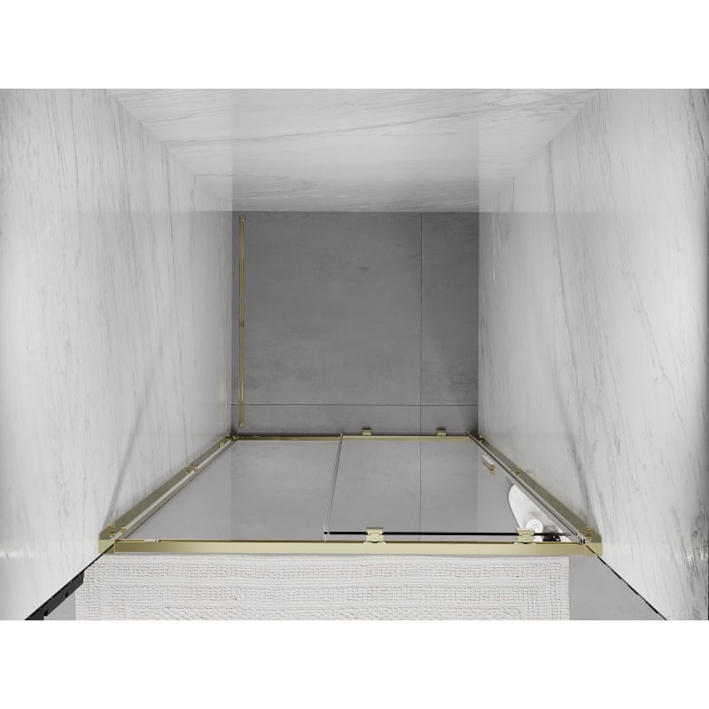 Mexen Exo Schiebetüren 120 cm, transparent, gold - 8151-120-000-50-00