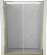 Mexen Exo doppelte Schiebeduschtür 150 cm, transparent, gold - 8152-150-000-50-00