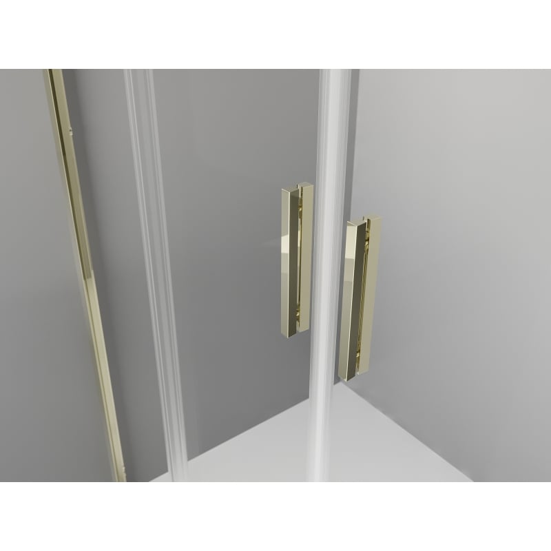 Mexen Exo doppelte Schiebeduschtür 150 cm, transparent, gold - 8152-150-000-50-00