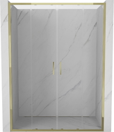 Mexen Exo Doppelschiebetür für Duschkabine 160 cm, transparent, golden - 8152-160-000-50-00