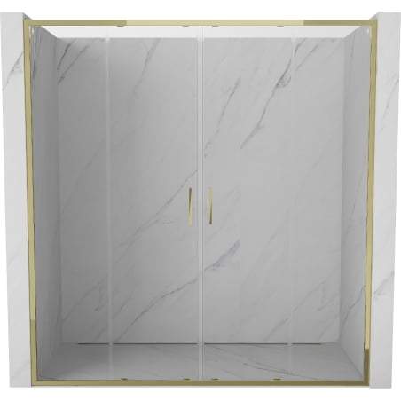 Mexen Exo doppelt verschiebbare Duschabtrennung 180 cm, transparent, gold - 8152-180-000-50-00