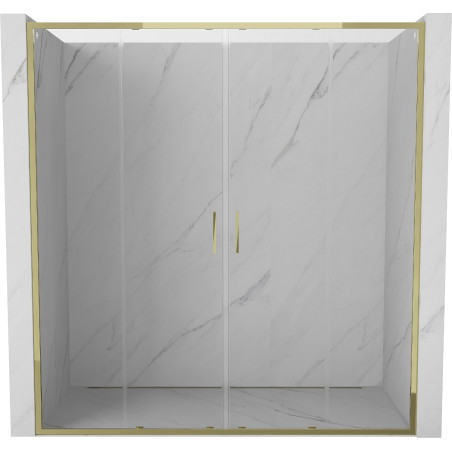 Mexen Exo Doppelschiebetüren 190 cm, transparent, gold - 8152-190-000-50-00