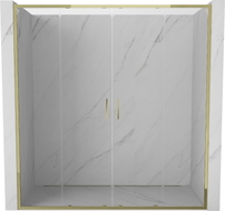 Mexen Exo Doppelschiebetüren 190 cm, transparent, gold - 8152-190-000-50-00