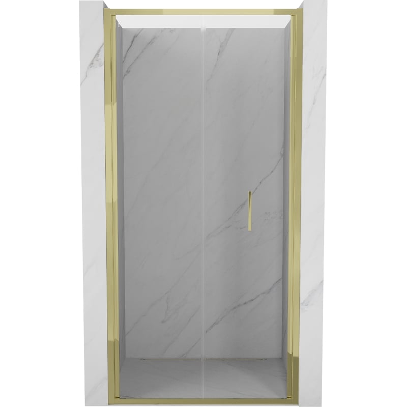 Mexen Exo Duschfaltwandtür 60 cm, transparent, golden - 816-060-000-50-00