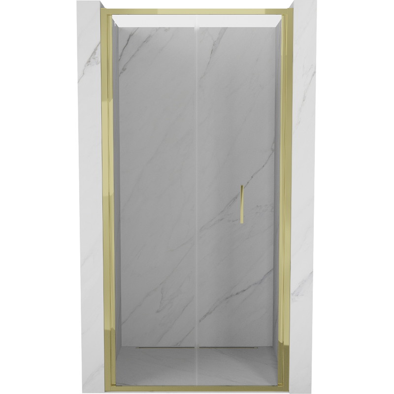 Mexen Exo-F faltbare Duschabtrennung 70 cm, transparent, gold - 816-070-000-50-00