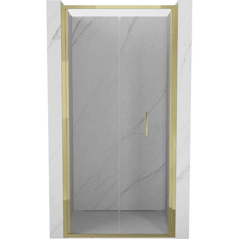 Mexen Exo faltbare Duschabtrennung 70 cm, transparent, gold - 816-070-000-50-00