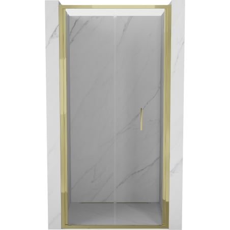 Mexen Exo Faltbare Duschabtrennung 85 cm, transparent, gold - 816-085-000-50-00