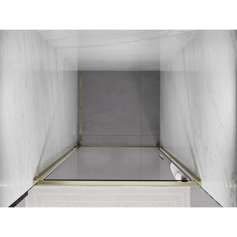 Mexen Exo-B Duschpendeltüren 75 cm, transparent, gold - 817-075-000-50-00