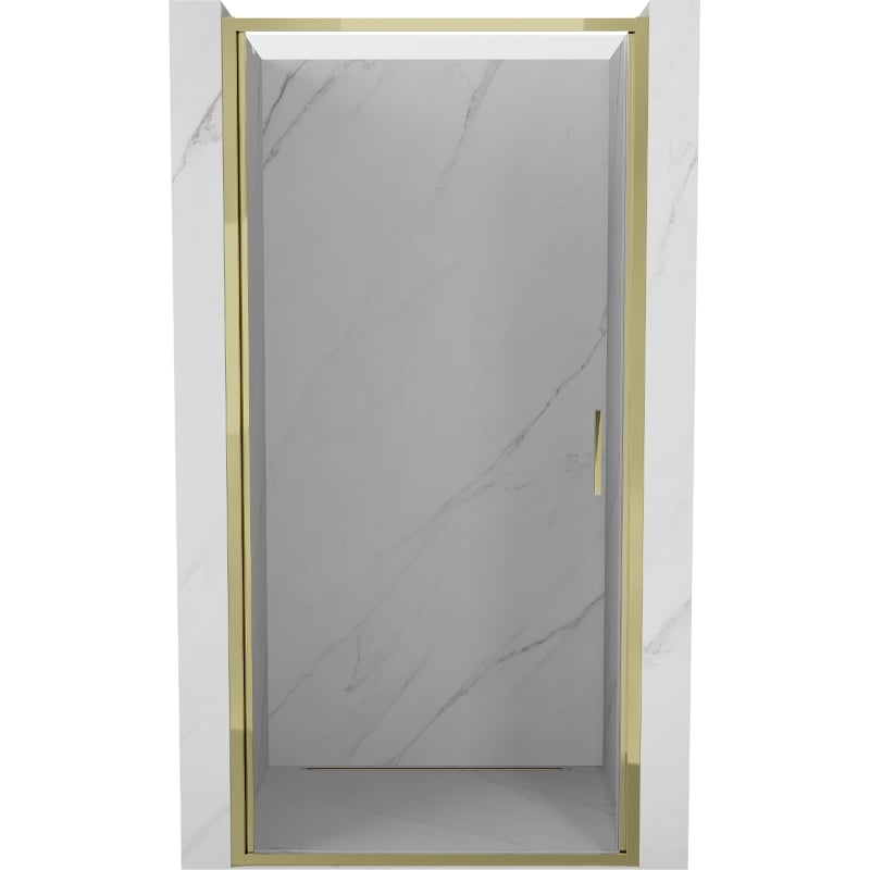 Mexen Exo Duschklapptür 85 cm, transparent, gold - 817-085-000-50-00