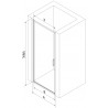 Mexen Exo Duschpendeltüren 90 cm, transparent, gold - 817-090-000-50-00