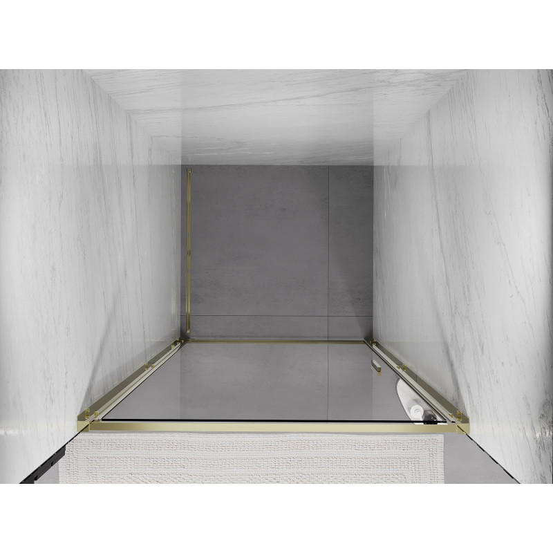 Mexen Exo Duschpendeltüren 90 cm, transparent, gold - 817-090-000-50-00