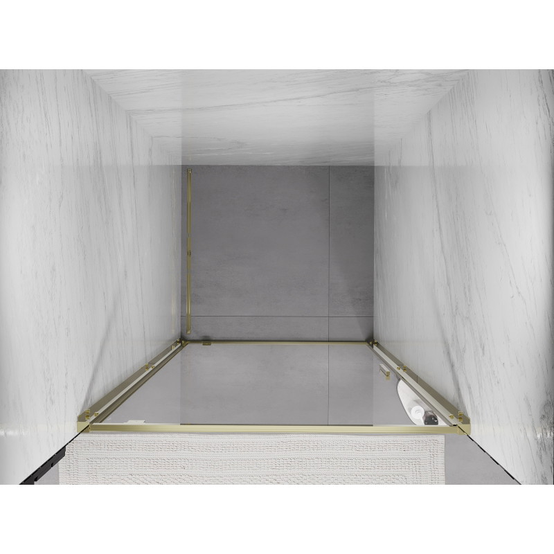Mexen Exo Duschschwingtür 60 cm, transparent, gold - 8181-060-000-50-00