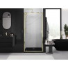 Mexen Exo Duschdrehtür 75 cm, transparent, gold - 8181-075-000-50-00