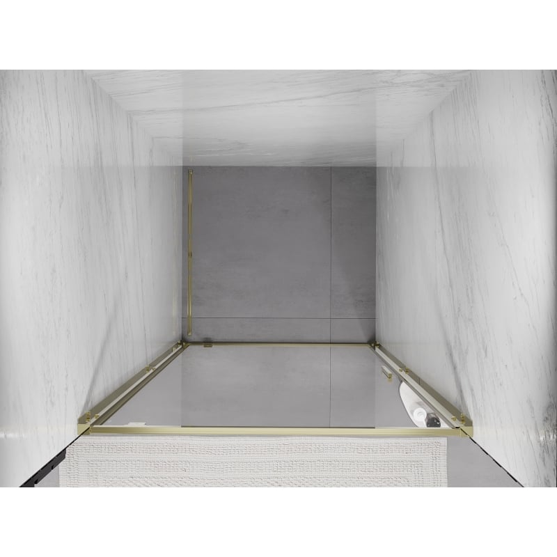Mexen Exo-BR 85 cm breite Duschdrehtüren, transparent, goldfarben - 8181-085-000-50-00