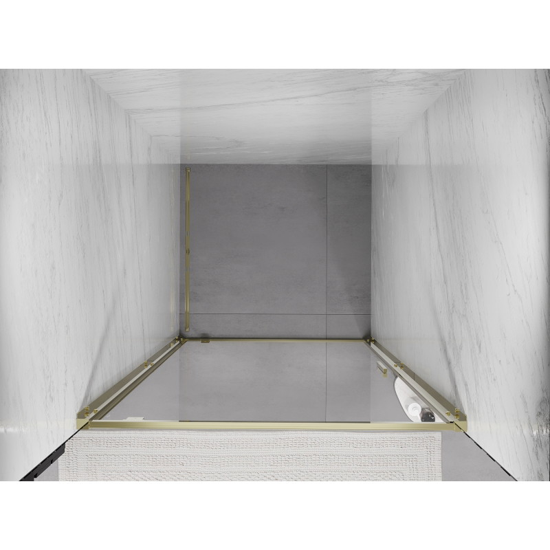 Mexen Exo-BR schwenkbare Duschkabinentür 95 cm, transparent, gold - 8181-095-000-50-00