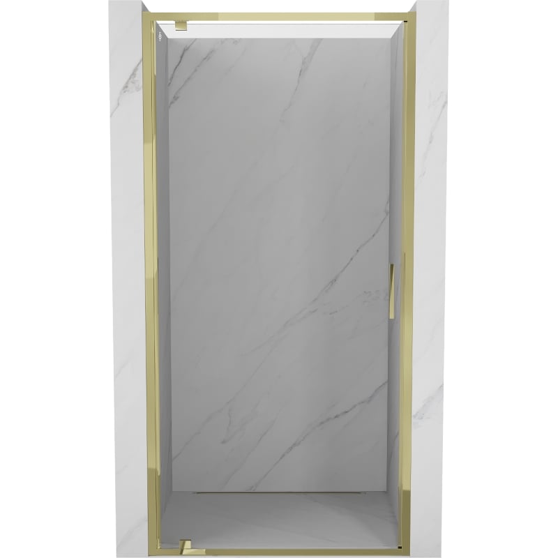 Mexen Exo Duschdrehtür 100 cm, transparent, gold - 8181-100-000-50-00