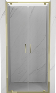 Mexen Exo Duschdoppeltür schwenkbar 70 cm, transparent, gold - 8182-070-000-50-00
