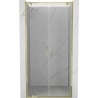 Mexen Exo doppelt schwenkbare Duschabtrennung 100 cm, transparent, gold - 8182-100-000-50-00