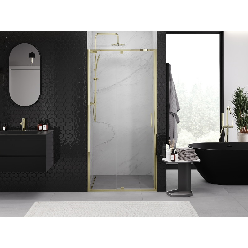 Mexen Exo-R Duschdrehtür 105 cm, transparent, golden - 819-105-000-50-00