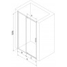 Mexen Exo Duschschwingtür 110 cm, transparent, gold - 819-110-000-50-00