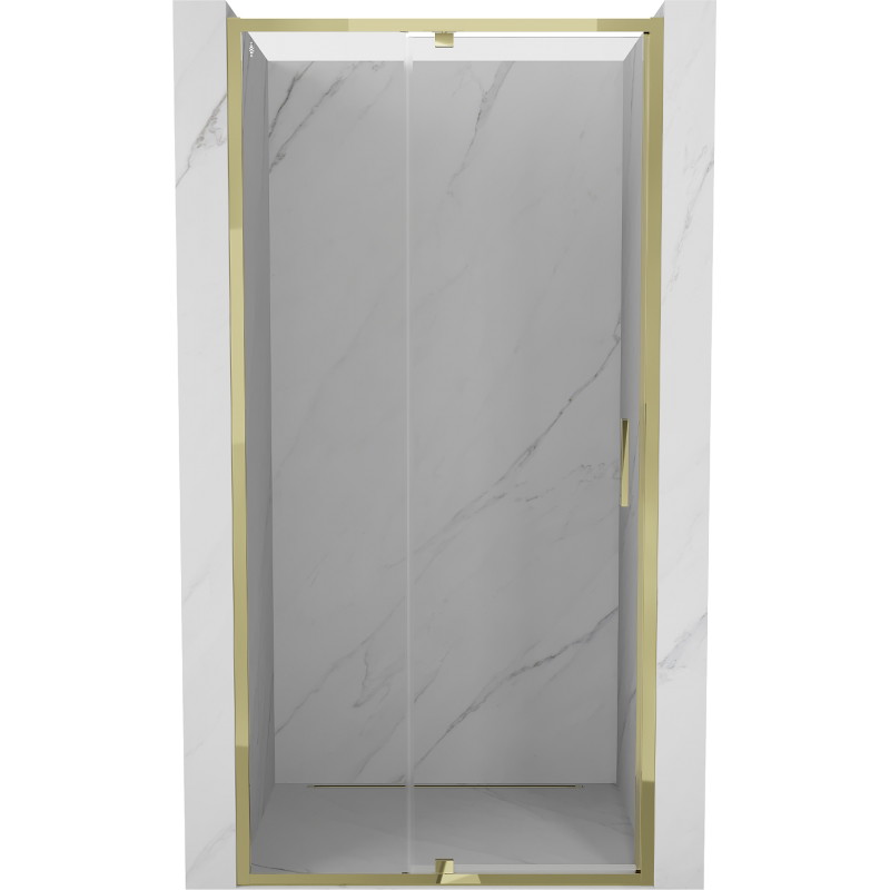 Mexen Exo Duschklapptür 120 cm, transparent, gold - 819-120-000-50-00