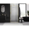 Mexen Exo Duschklapptür 120 cm, transparent, gold - 819-120-000-50-00