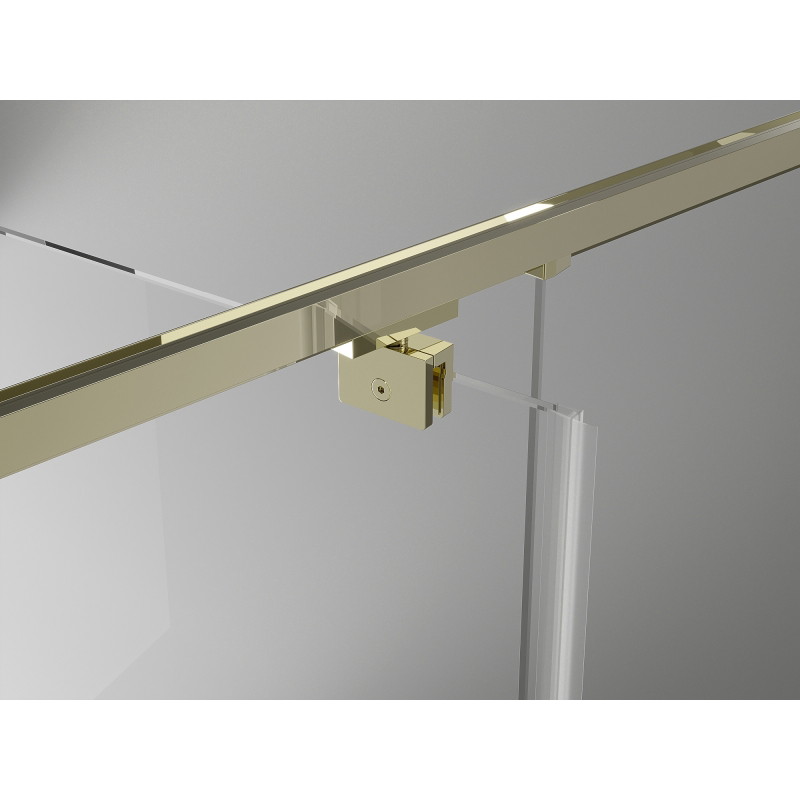 Mexen Exo Duschklapptür 120 cm, transparent, gold - 819-120-000-50-00