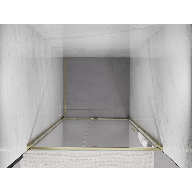 Mexen Exo Duschschwingtür 125 cm, transparent, gold - 819-125-000-50-00